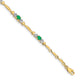 Complete Diamond and Oval Emerald Heart Design Bracelet - WBC