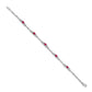 Complete Diamond and Oval Ruby Heart Design Bracelet - WBC