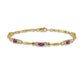 Complete Diamond and Oval Ruby Heart Design Bracelet - WBC