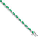 Complete Diamond and Oval Emerald Bracelet - WBC