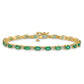 Complete Diamond and Oval Emerald Bracelet - WBC