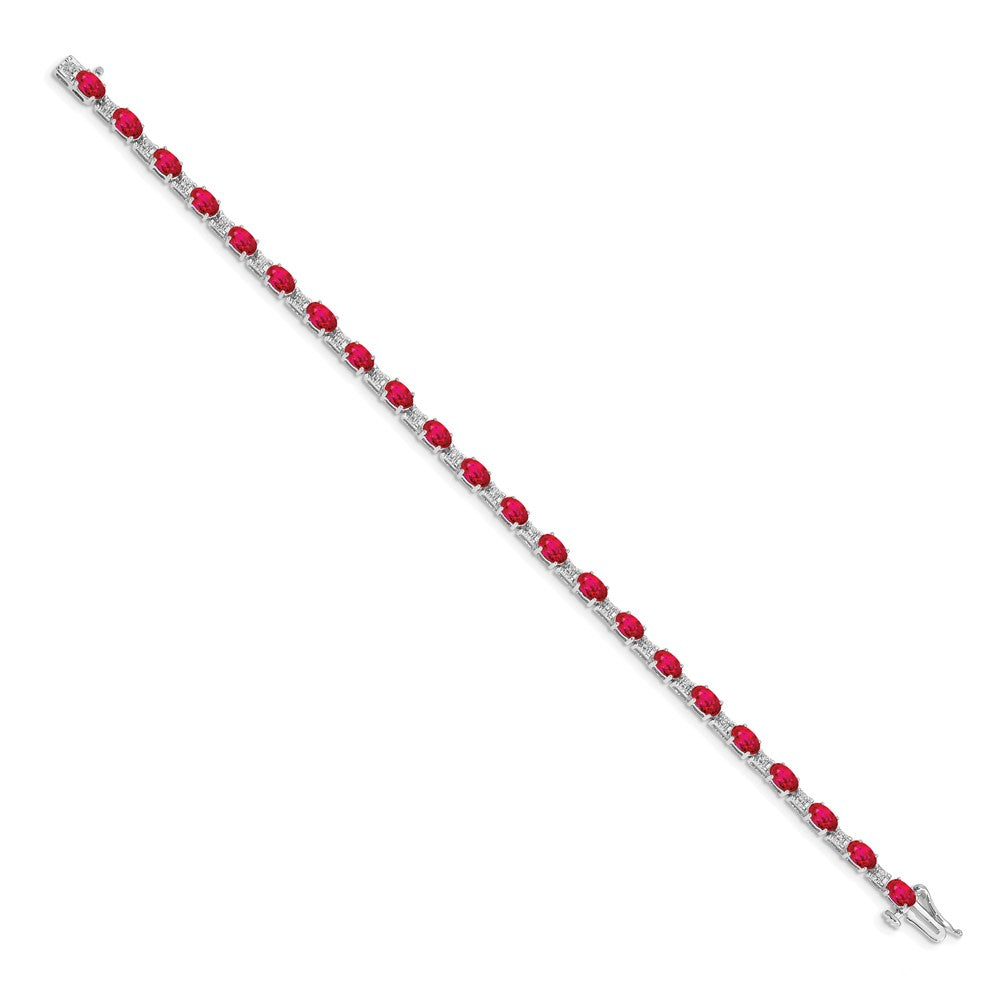 Complete Diamond and Oval Ruby Bracelet - WBC