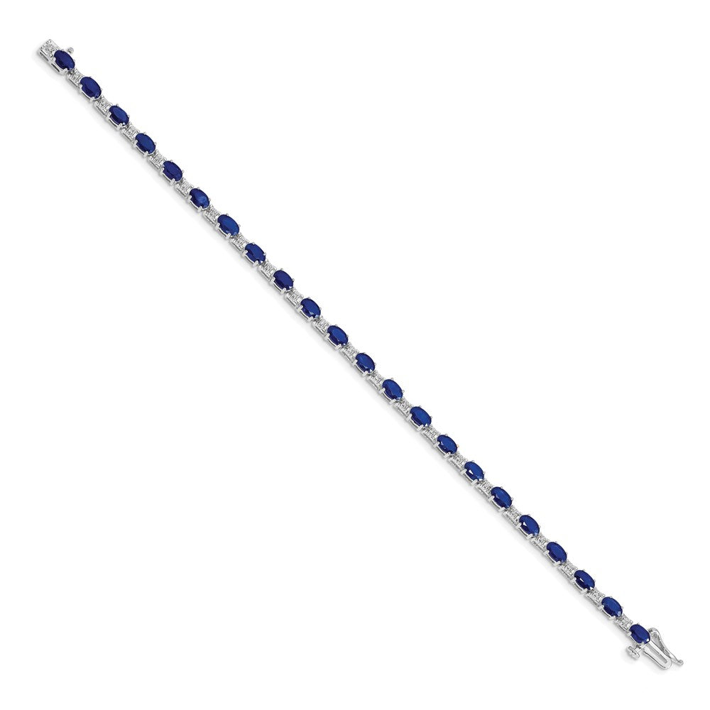 Complete Diamond and Oval Sapphire Bracelet - WBC