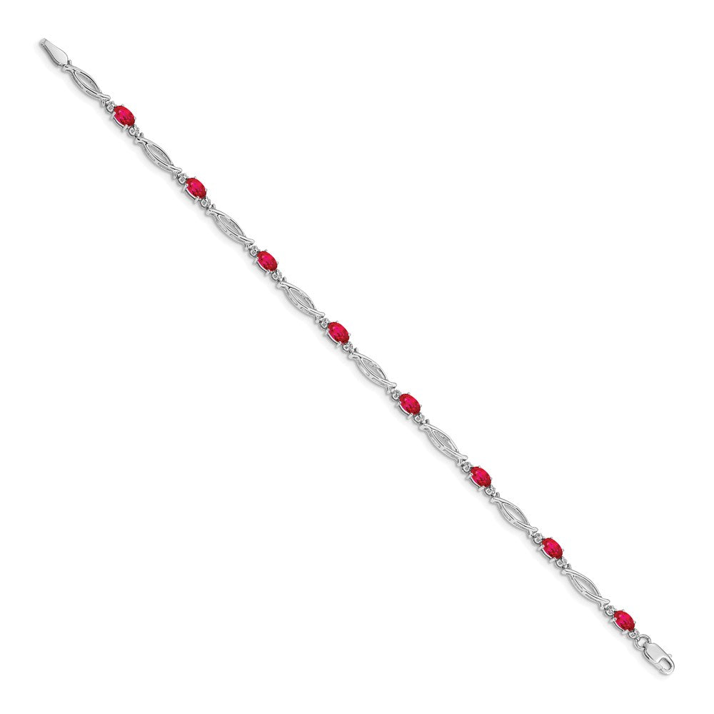 Complete Diamond and Oval Ruby Bracelet - WBC