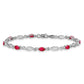 Complete Diamond and Oval Ruby Bracelet - WBC