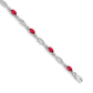 Complete Diamond and Oval Ruby Bracelet - WBC