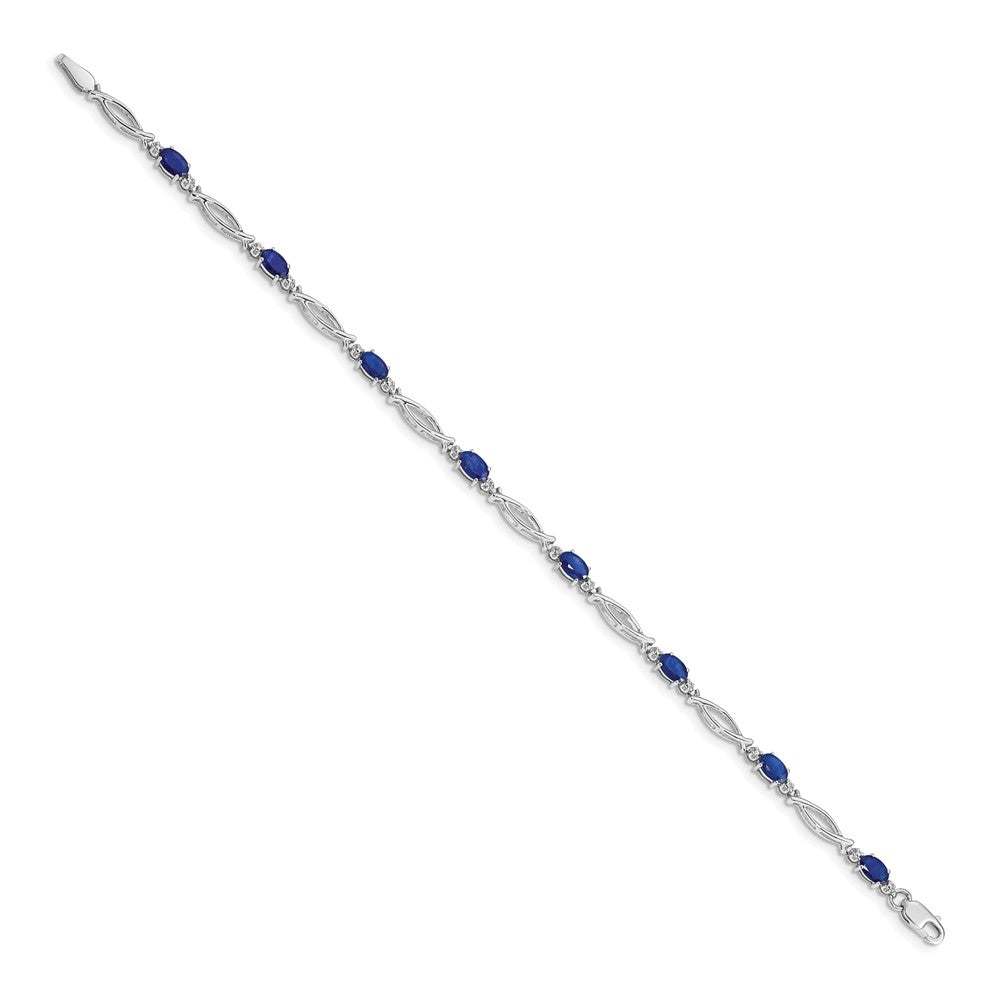 Complete Diamond and Oval Sapphire Bracelet - WBC