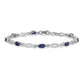 Complete Diamond and Oval Sapphire Bracelet - WBC