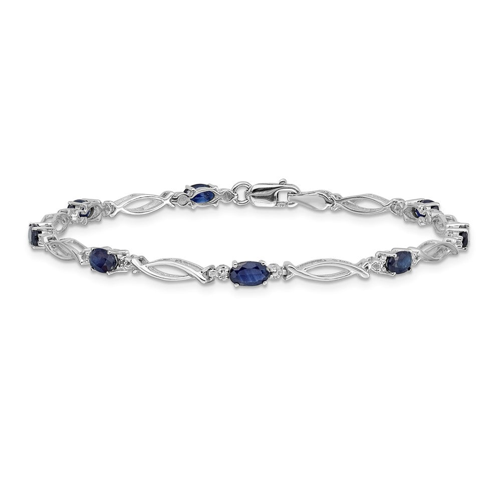 Complete Diamond and Oval Sapphire Bracelet - WBC