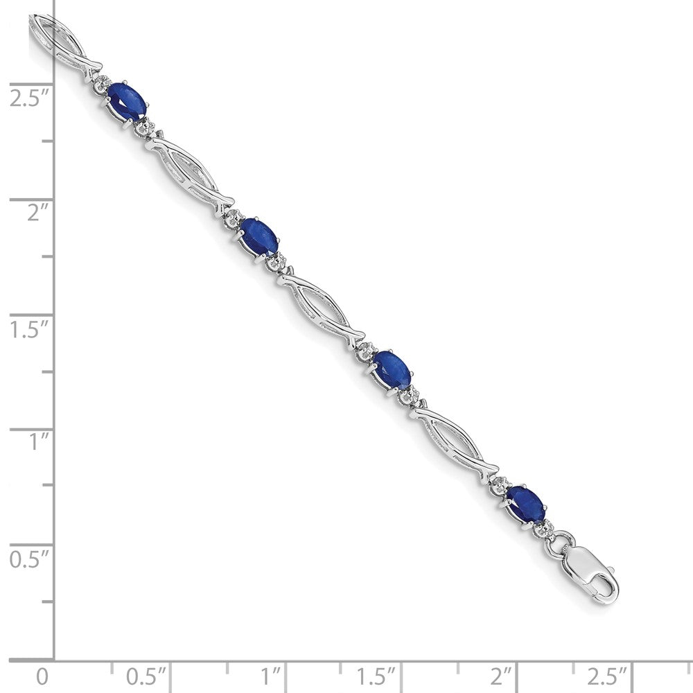 Complete Diamond and Oval Sapphire Bracelet - WBC