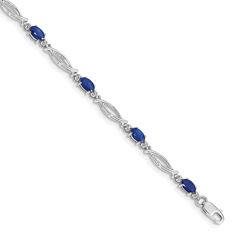 Complete Diamond and Oval Sapphire Bracelet - WBC