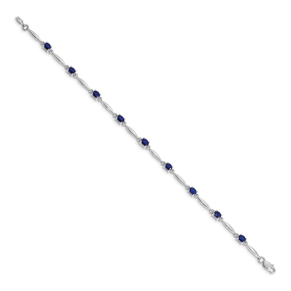 Complete Diamond and Oval Sapphire Bracelet - WBC