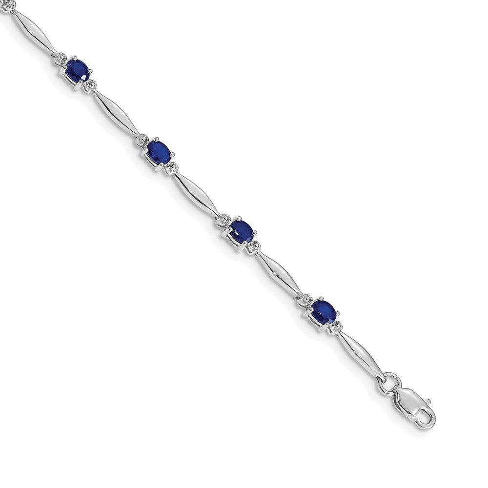 Complete Diamond and Oval Sapphire Bracelet - WBC