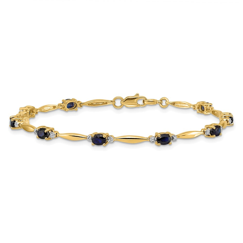 Complete Diamond and Oval Sapphire Bracelet - WBC