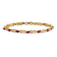 Complete Diamond and Oval Ruby Infinity Bracelet - WBC