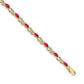 Complete Diamond and Oval Ruby Infinity Bracelet - WBC