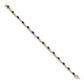 Complete Diamond and Oval Sapphire Curved Link Bracelet - WBC