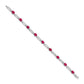 Complete Diamond and Oval Ruby Paperclip Link Bracelet - WBC
