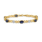 Complete Diamond and Oval Sapphire Infinity Link Bracelet - WBC