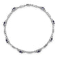 Diamond and Oval Amethyst Rectangle Link Bracelet - WBC