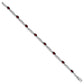 Diamond and Oval Garnet Rectangle Link Bracelet - WBC