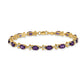 Complete Diamond and Oval Amethyst Floral Bracelet - WBC