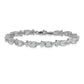 Complete Diamond and Oval Aquamarine Floral Bracelet - WBC