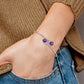 Complete Cushion-cut Amethyst and .03 carat Diamond Flexible Bangle Bracelet - WBC