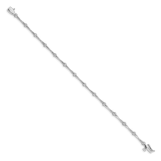 Complete 1/4 carat Diamond and Bar Link Bracelet - WBC