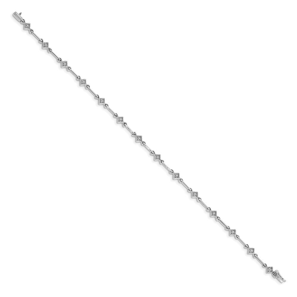 Complete 1/6 carat Diamond Bar Link Bracelet - WBC