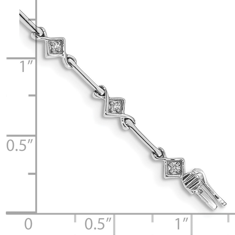 Complete 1/6 carat Diamond Bar Link Bracelet - WBC