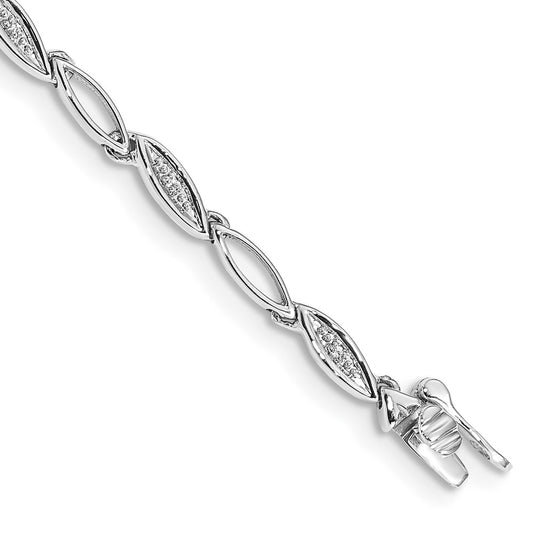 Complete 1/20 carat Diamond Oval Link Bracelet - WBC