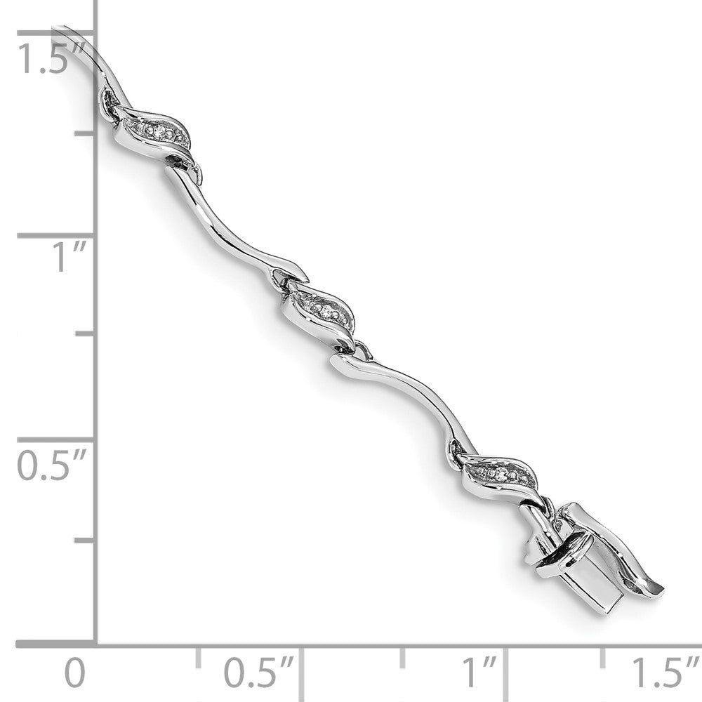 Complete 1/20 carat Diamond Fancy Curved Link Bracelet - WBC