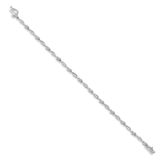 Complete 1/8 carat Diamond Fancy Link Bracelet - WBC