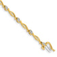 Complete 1/8 carat Diamond Fancy Link Bracelet - WBC