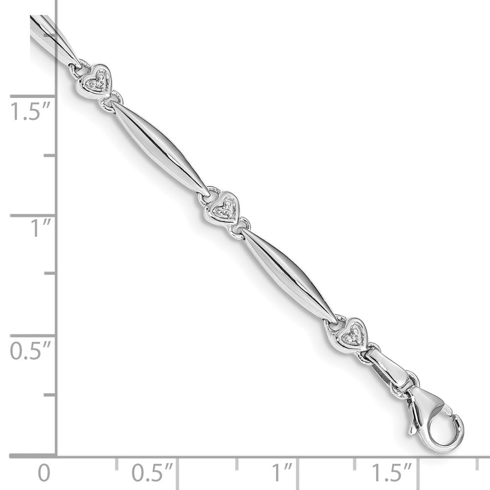 Complete 1/20 carat Diamond Heart Bracelet - WBC