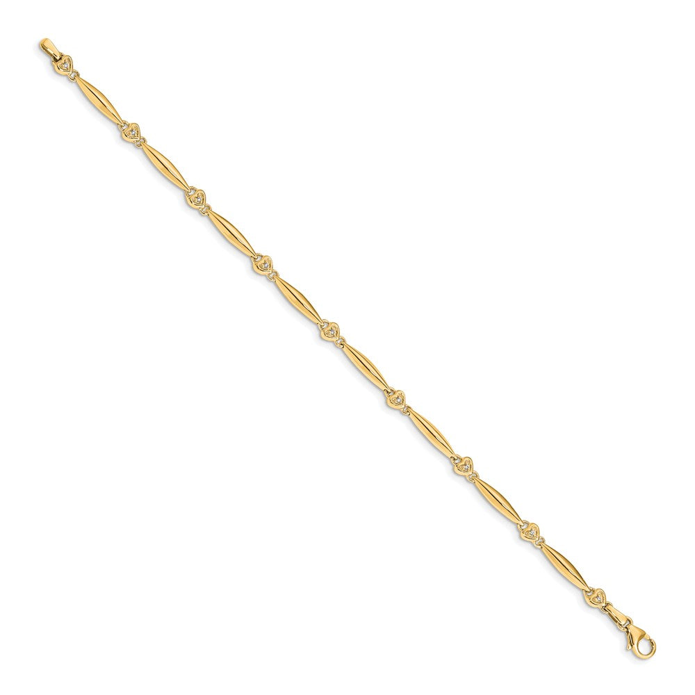 Complete 1/20 carat Diamond Heart Bracelet - WBC