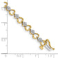 Complete 1.08 carat Diamond Heart Link Bracelet - WBC