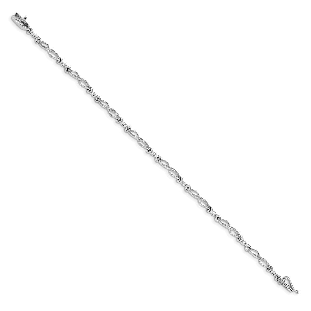 Complete 1/20 carat Diamond Twist Link Bracelet - WBC
