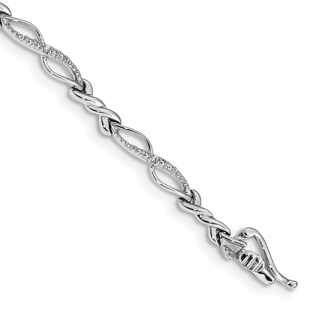 Complete 1/20 carat Diamond Twist Link Bracelet - WBC