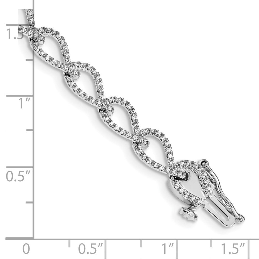 Complete 1 carat Diamond Fancy Link Bracelet - WBC