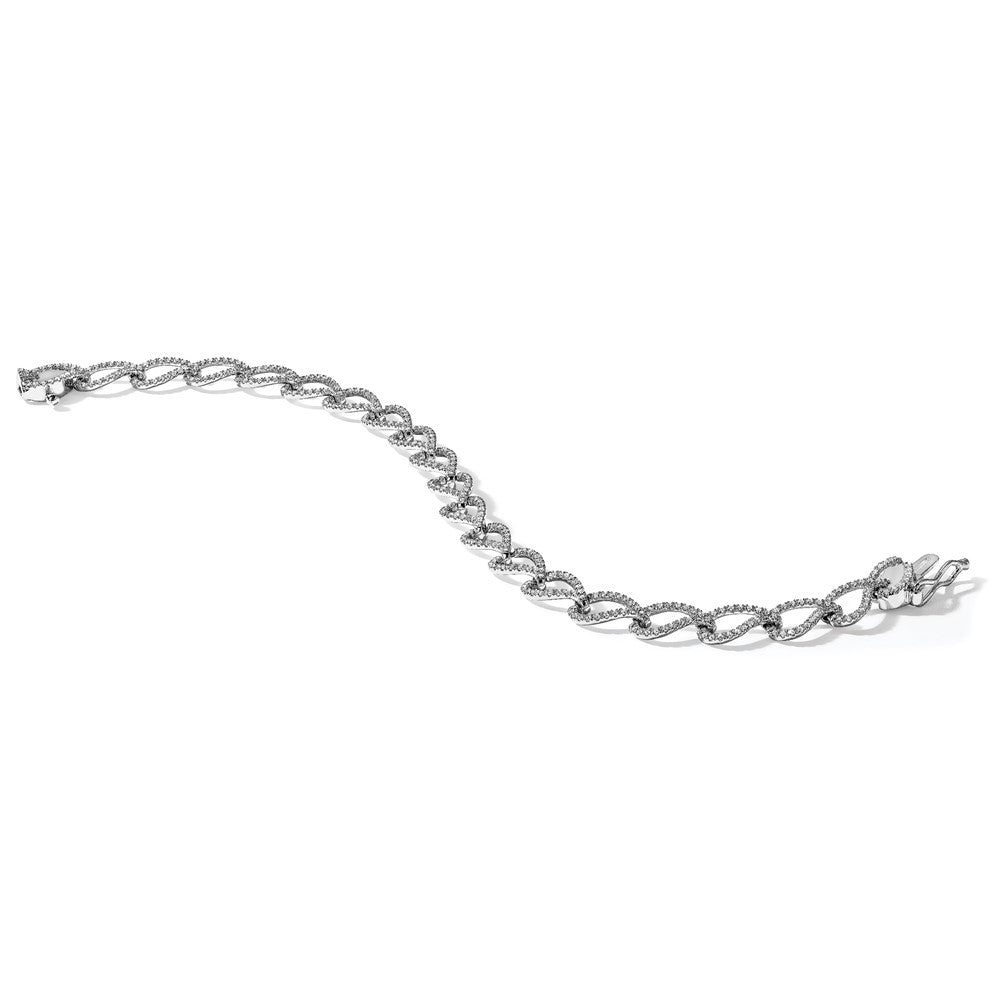 Complete 1 carat Diamond Fancy Link Bracelet - WBC