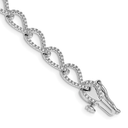 Complete 1 carat Diamond Fancy Link Bracelet - WBC