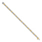 Two-tone Polished Complete 1 carat Diamond X-design 6.5in Bracelet - WBC