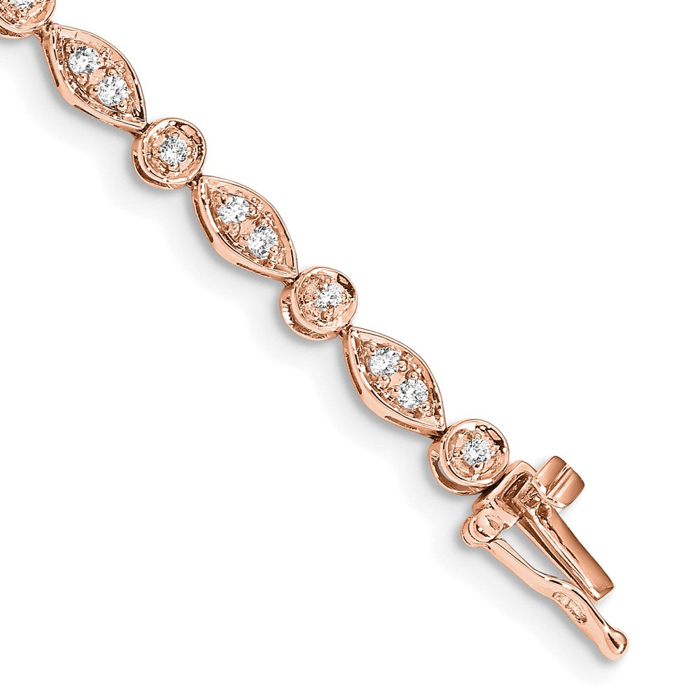 Complete 3/4 carat Diamond Round and Oval Link Bracelet - WBC