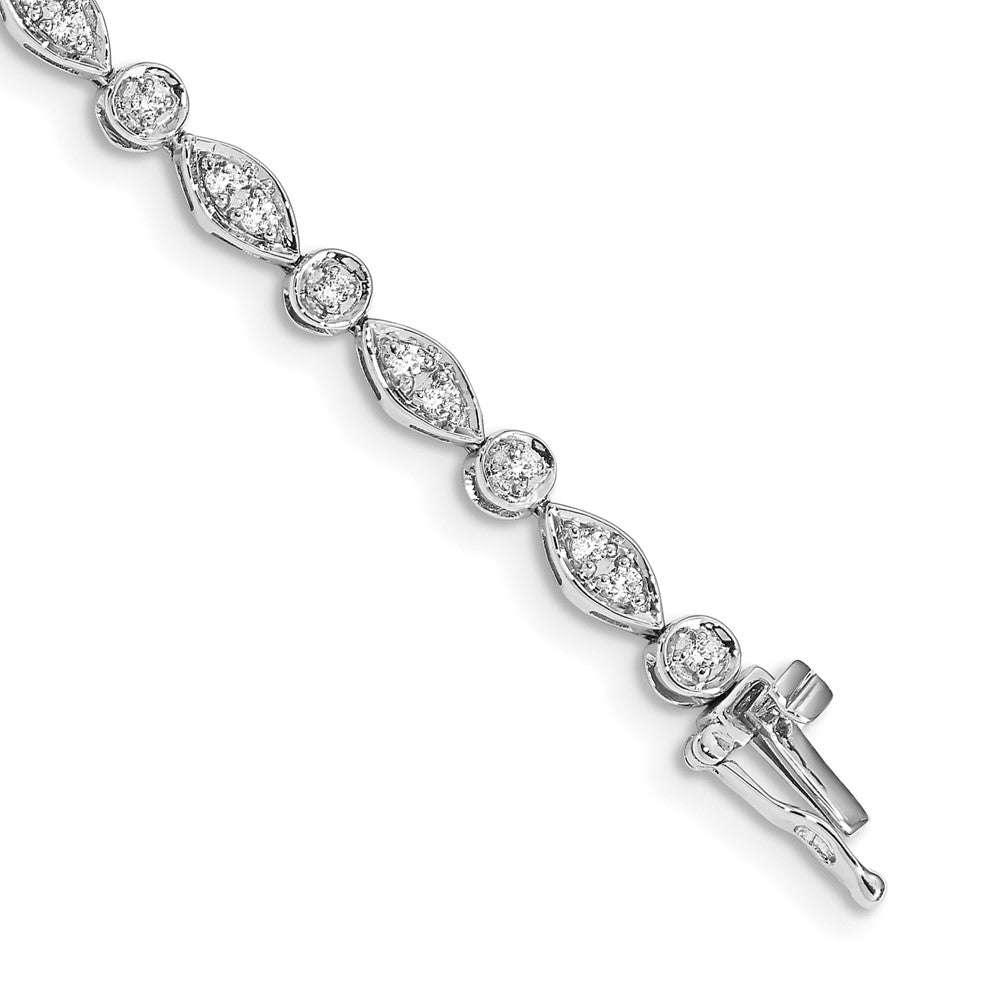 Complete 3/4 carat Diamond Round and Oval Link Bracelet - WBC