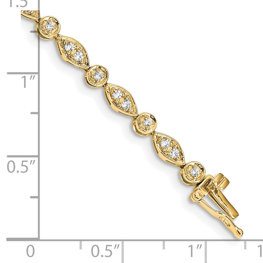 Complete 3/4 carat Diamond Round and Oval Link Bracelet - WBC