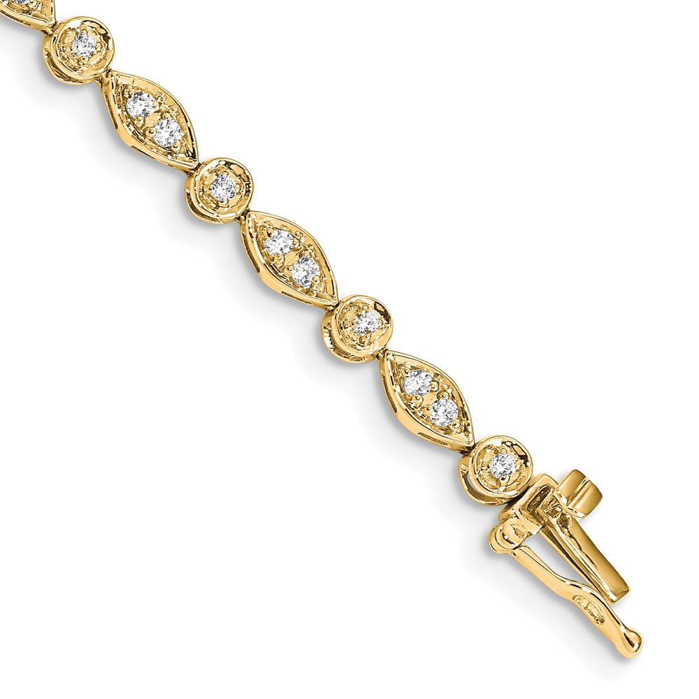 Complete 3/4 carat Diamond Round and Oval Link Bracelet - WBC