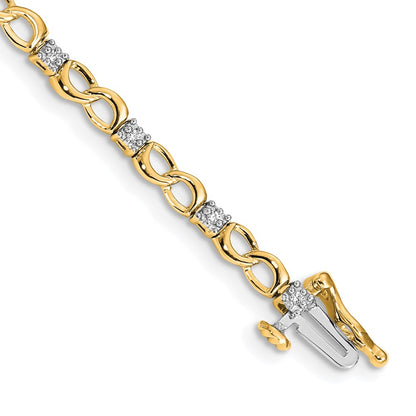 Complete 1/6 carat Diamond Figure 8 Link Bracelet - WBC