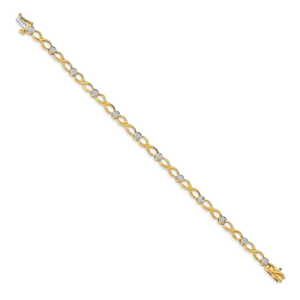 Complete 1/8 carat Diamond Infinity Link Bracelet - WBC